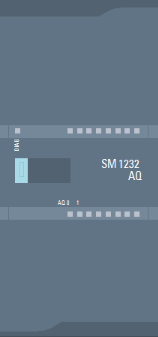 模擬量輸出模塊 AQ2 x 14 位；插入式端子排；輸出：+/-10V，0 到 20mA；診斷可組態(tài)；可選擇輸出替代值